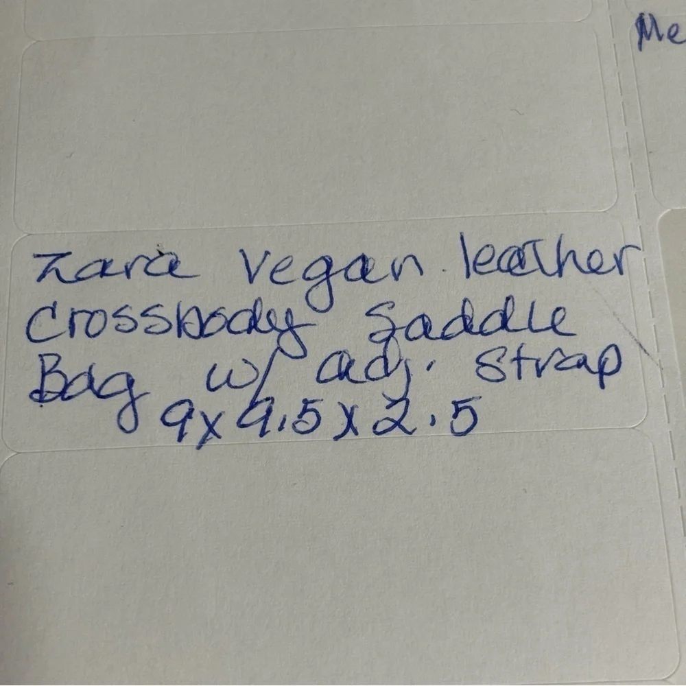 Zara NWOT vegan leather saddle bag black - Picture 6 of 6